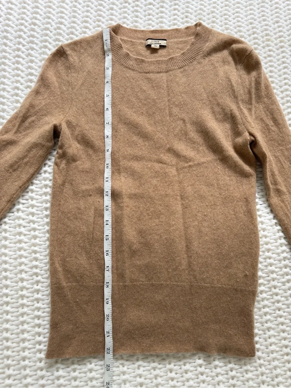 J. Crew Camel Crewneck Cashmere Sweater